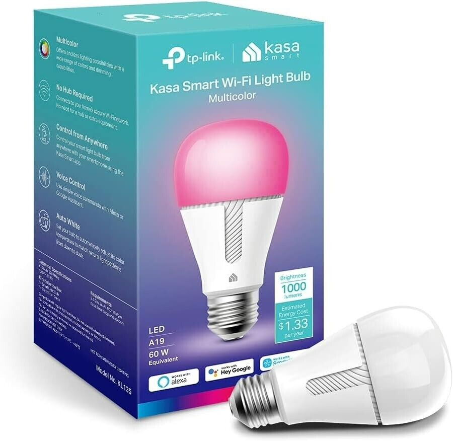 Foco LED wifi inteligente Kasa 1000 lúmenes/60W Google y Alexa