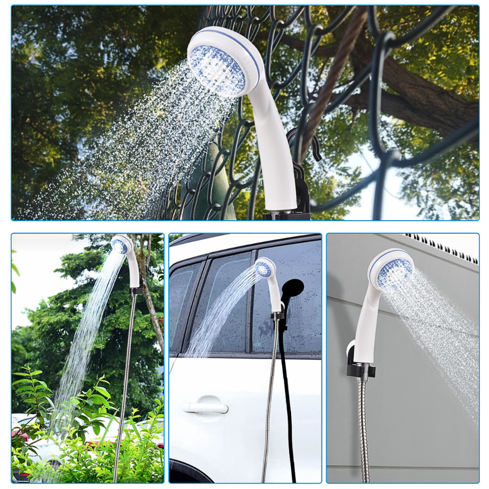 Cabezal ducha portátil recargable 150cm bomba de agua multiuso.