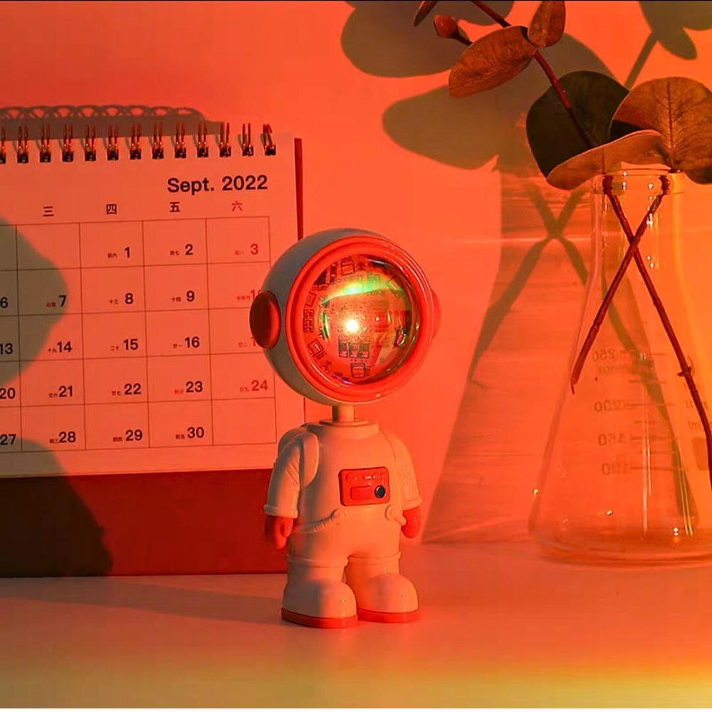 Mini lámpara astronauta atardecer sunet lamp lus led puesta de sol