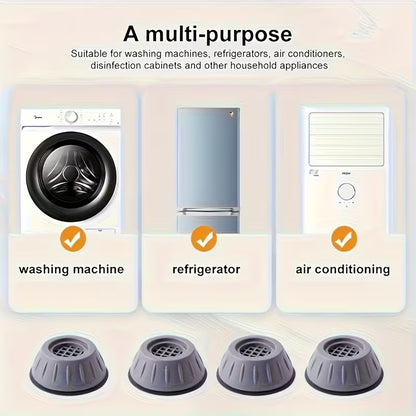 Set 4 Soportes Antivibración para Lavadora y Secadora