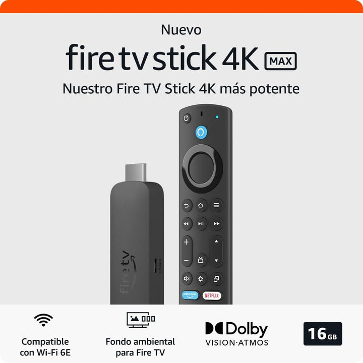 Amazon Fire Tv Stick 4k Max con el asistente Alexa integrada y Wi-Fi 6