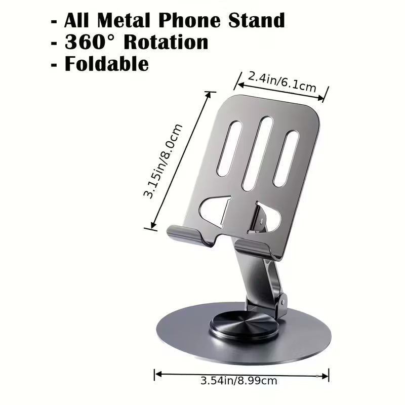 Holder Soporte de Celular Metálico Plegable con Rotación 360