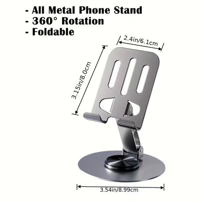 Holder Soporte de Celular Metálico Plegable con Rotación 360