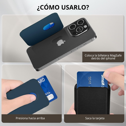 Soporte magnético para tarjetas con MagSafe para iPhone (12-15)