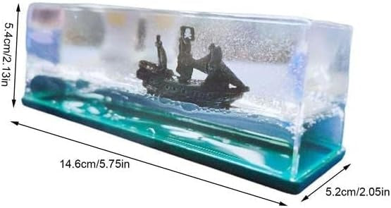 Barco Fantasma Perla Negra Flotante Cubierta de Acrílico