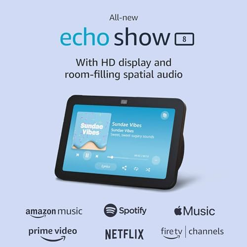 Parlante Patalla Alexa Echo Show 8 (3rd Gen) Amazon Audio Espacial, Cámara 13MP