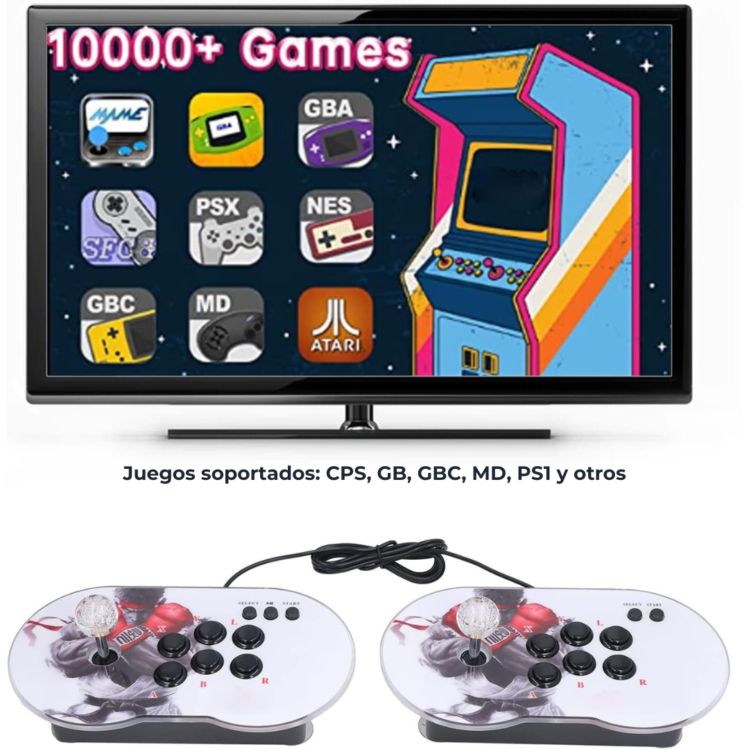 Consola Pandora Arcade con 10000 juegos retro y 2 palancas