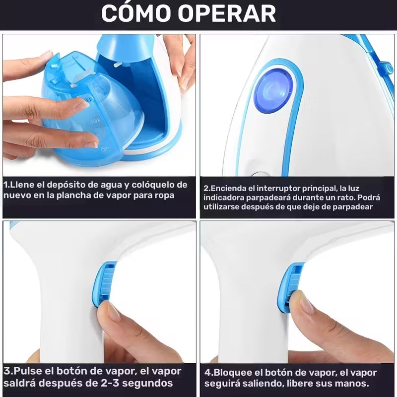 Plancha de Vapor Vertical Ropa Impecable en 12 Segundos con Potencia de 1100W