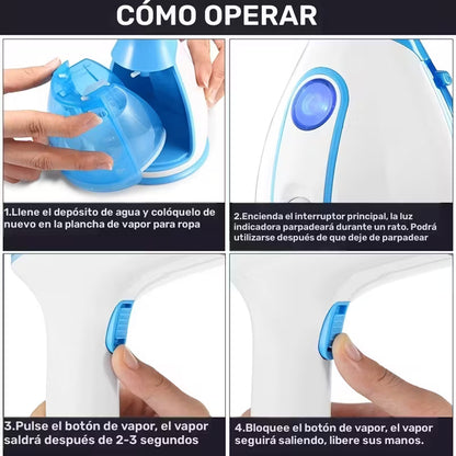 Plancha de Vapor Vertical Ropa Impecable en 12 Segundos con Potencia de 1100W