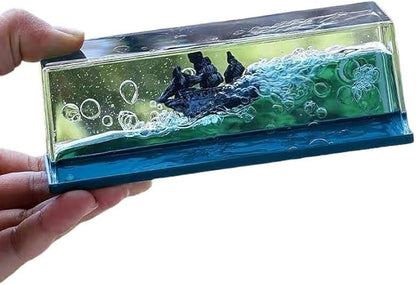 Barco Fantasma Perla Negra Flotante Cubierta de Acrílico