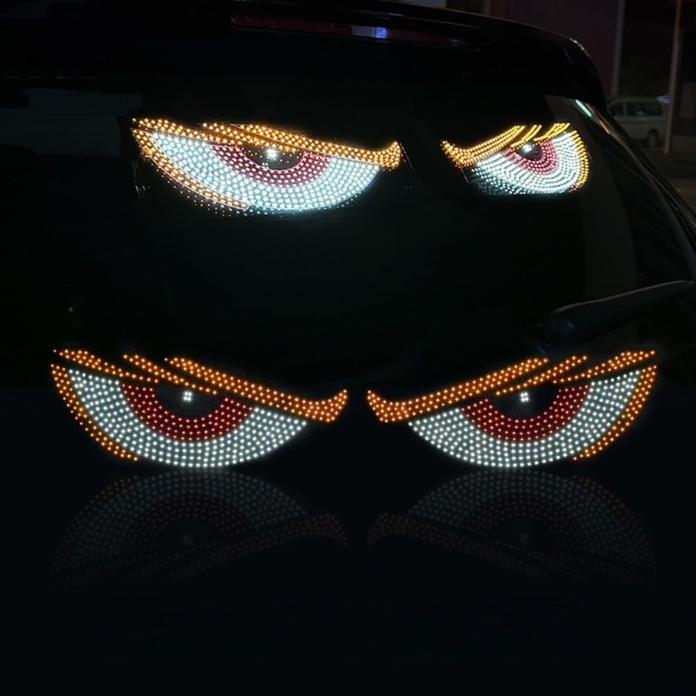 Luces LED Ojos Devil para Parabrisas – 2 Piezas USB 11 Modos