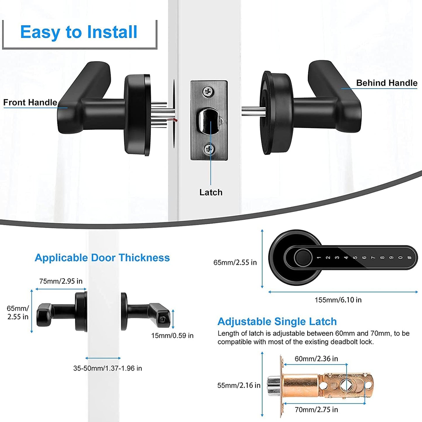 Cerradura Inteligente GeekSmart de Puerta, Huella dactilar, Aplicación, Código