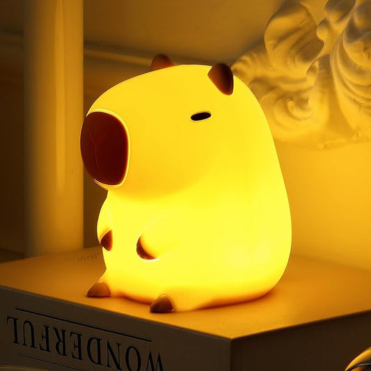 Lampara Silicona Linda Capybara Luz Nocturna Portátil USB