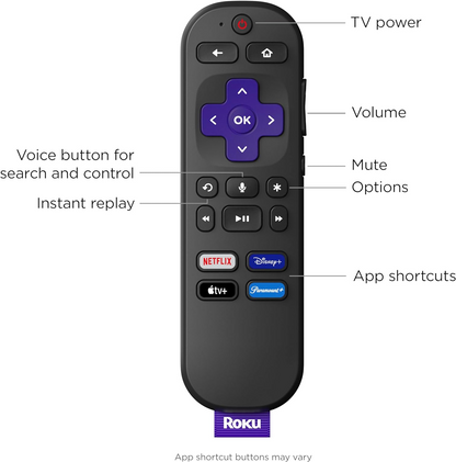 Roku Express 4K Plus 4K/HDR, control remoto por voz y TV en vivo