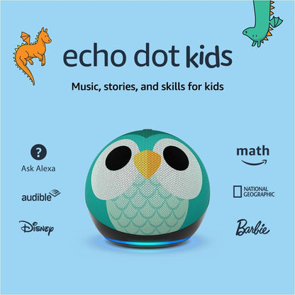 Parlante Alexa Echo Dot Kids (5th Gen) Amazon Owl y Dragon