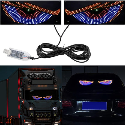Luces LED Ojos Devil para Parabrisas – 2 Piezas USB 11 Modos