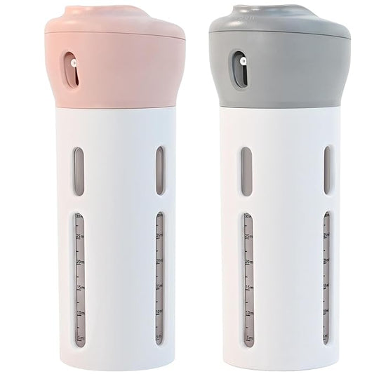 Dispensador portatil de almacenamiento para viajes 4 en 1