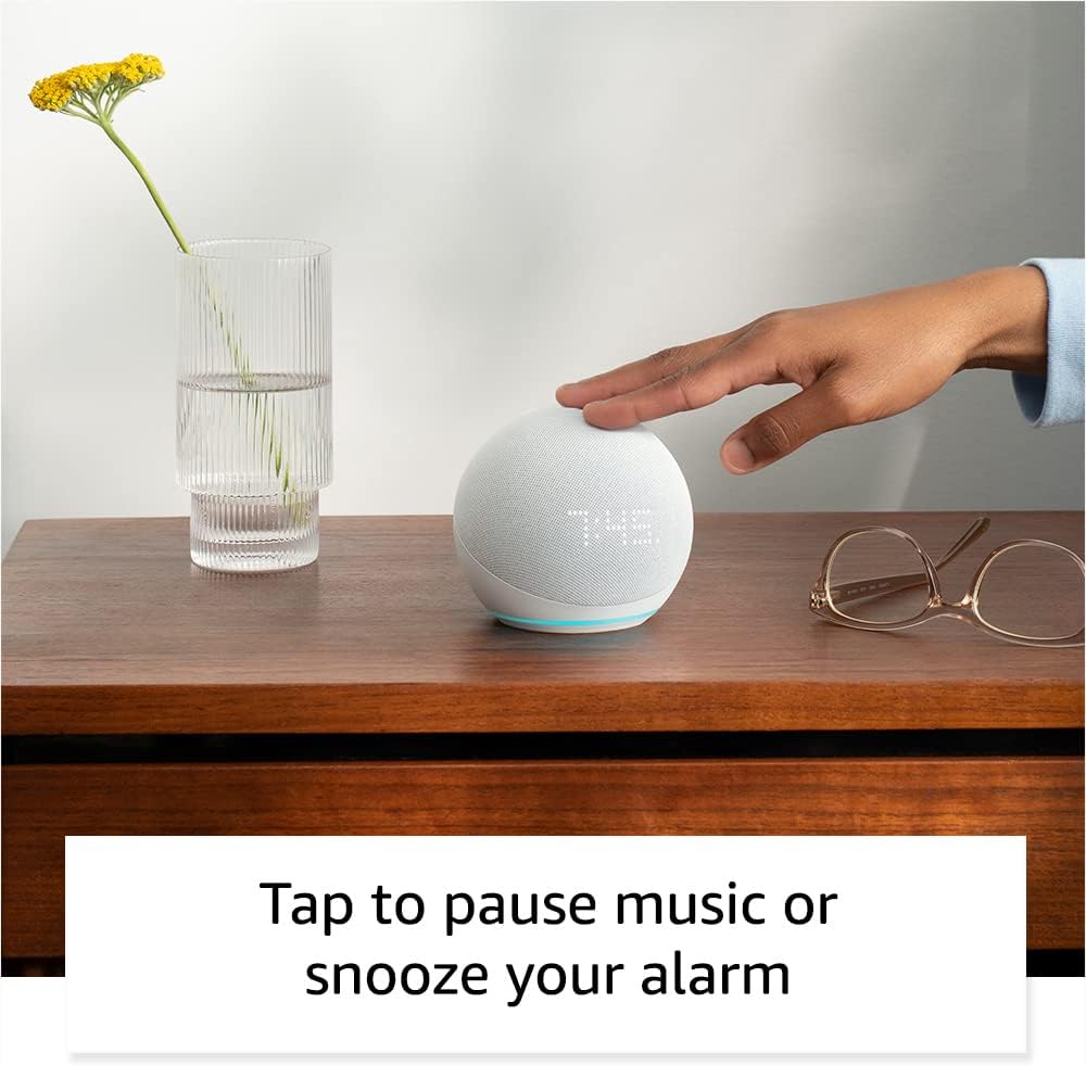 Parlante Alexa Echo Dot (5th Gen)Amazon, Reloj LED y Sonido Nítido