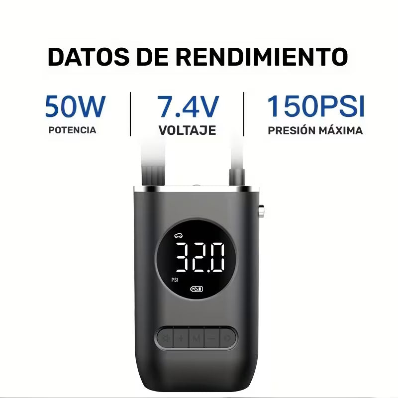 Mini Compresor Digital Bomba de Aire Portátil de 50W