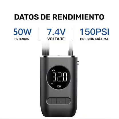 Mini Compresor Digital Bomba de Aire Portátil de 50W