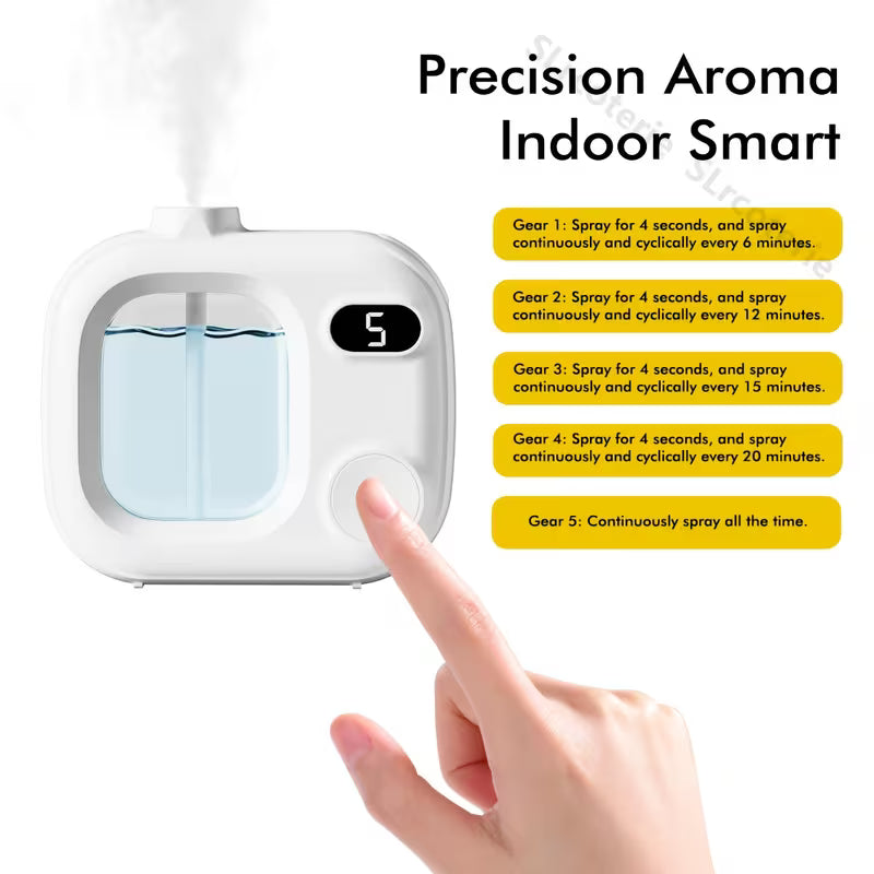 Mini Difusor de Aromaterapia Automático Recargable 5 Modos 50ml