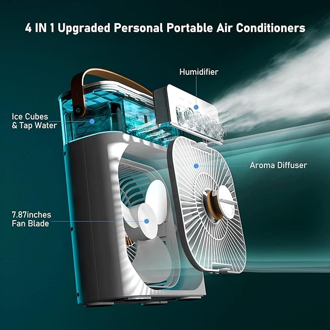 Ventilador humidificador de aire acondicionado pulverizador