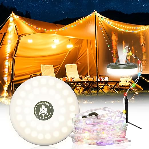 Rollo luz led recargable camping multifuncion 10m