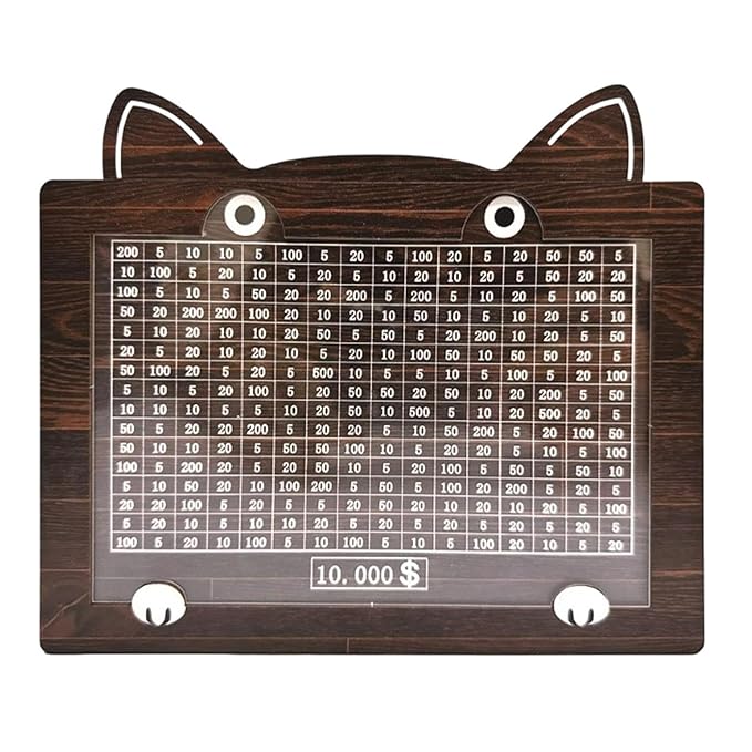 Alcancía Motivadora de Madera para Ahorrar Estilo Gatito + Marcador