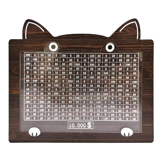 Alcancía Motivadora de Madera para Ahorrar Estilo Gatito + Marcador