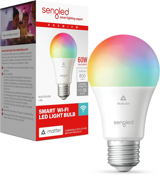 Sengled Foco LED RGB inteligente 800 lumens Wifi Google y Alexa