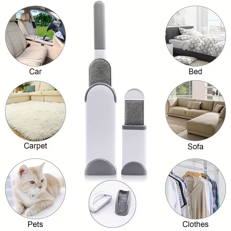 Cepillo Quita Pelusa y Pelos de Mascota con Estuche 2en1