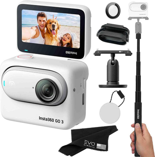 Mini Cámara de acción sumergible Insta 360 GO3 con 64GB kit completo con selfie stick