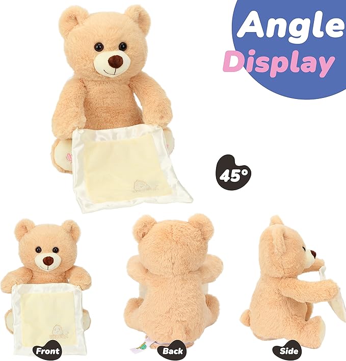 Juguete peluche recargable oso juega a escondida 25cm