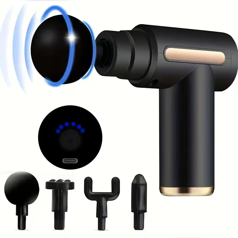 Masajeador Gun Vibrador Recargable Sistema de Relajación Muscular para Todo el Cuerpo