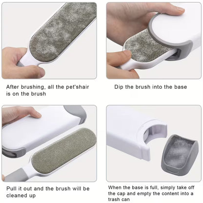 Cepillo Quita Pelusa y Pelos de Mascota con Estuche 2en1