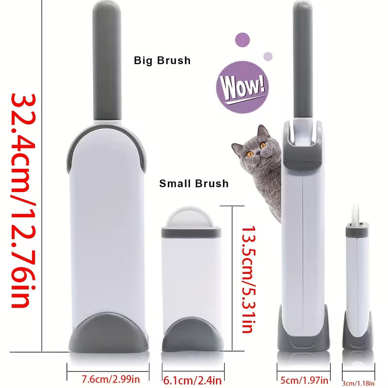 Cepillo Quita Pelusa y Pelos de Mascota con Estuche 2en1