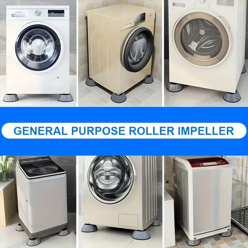 Set 4 Soportes Antivibración para Lavadora y Secadora