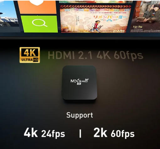 Tv Box Smart MXQ Pro 4K con 2GB de ram y 16GB de memoria interna