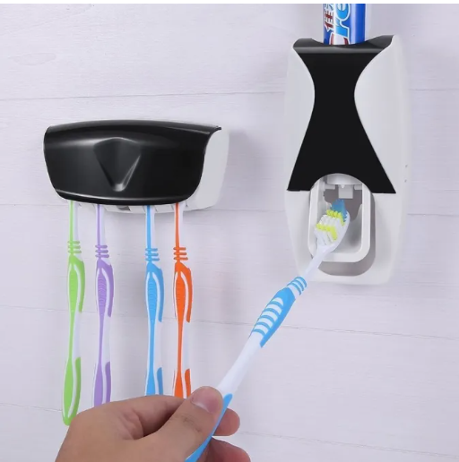 Dispensador de pasta dental y más porta cepillos para un baño ordenado y práctico