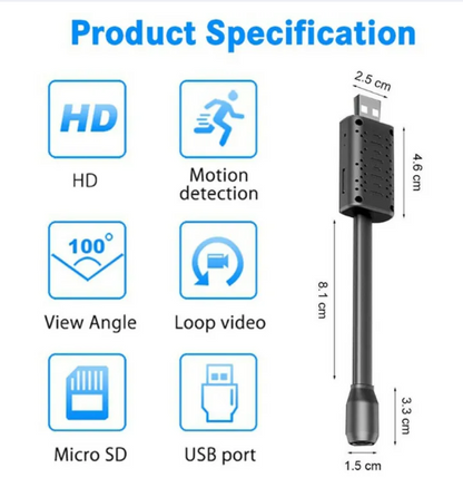 Mini cámara espía wifi flexible total flexspycam vigilancia encubierta