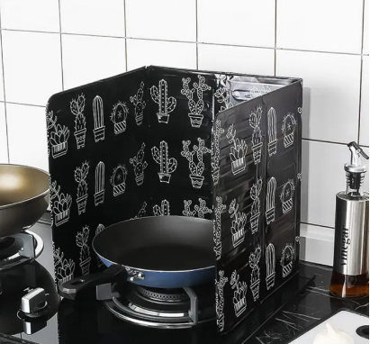 Aluminio protector de cocina antiadherente libres de salpicaduras de grasa 84x32cm