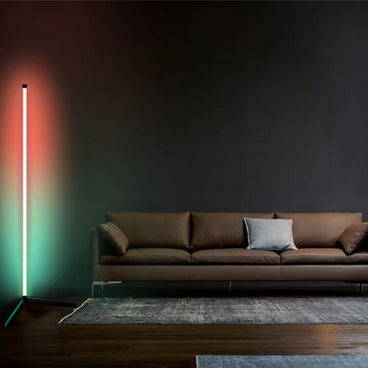 Luz led RGB tubo multicolor para decorar oficina u hogar con base vertical 125cm