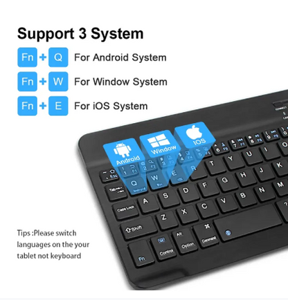 Teclado y mouse inalámbricos bluetooth recargable batería de larga duración