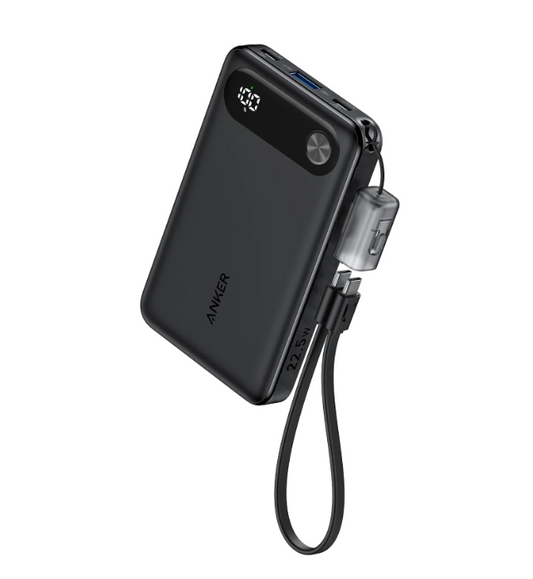 Anker Power Bank 10.000 mAh Cargador Portátil con cable de USB-C incorporado