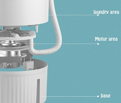 Mini Lavadora Portátil 20L con Función de Centrifugado
