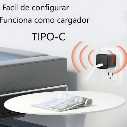 Adaptador Enchufe Espía Cámara HD WiFi con Visión Nocturna