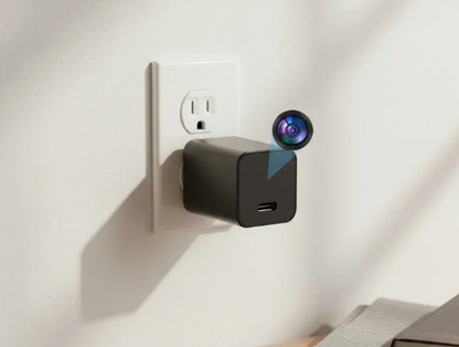 Adaptador Enchufe Espía Cámara HD WiFi con Visión Nocturna