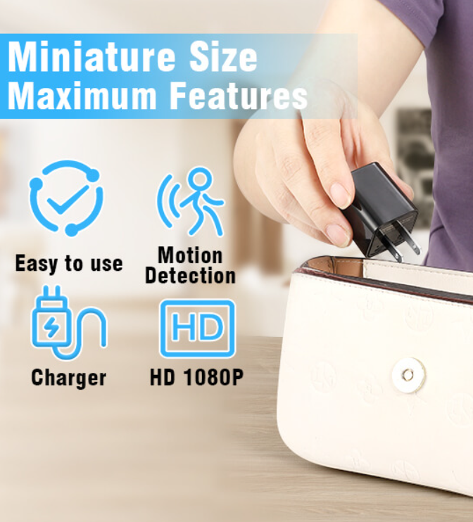 Adaptador Enchufe Espía Cámara HD WiFi con Visión Nocturna