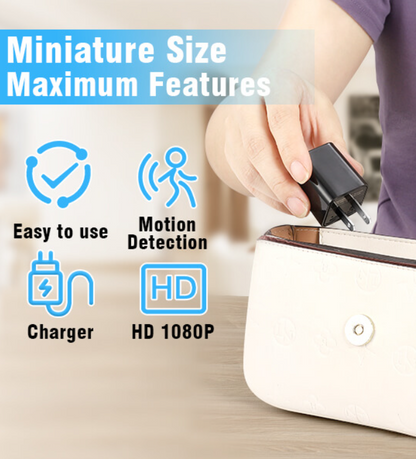 Adaptador Enchufe Espía Cámara HD WiFi con Visión Nocturna