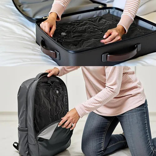 Bolsa Plastica Compresion Al Vacio Para Viajes No Necesita Bomba 38x28CM